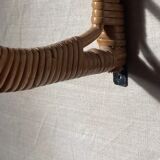 Removable wall shelf in rattan – 1960s vintage