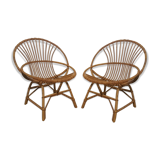 Rattan armchairs