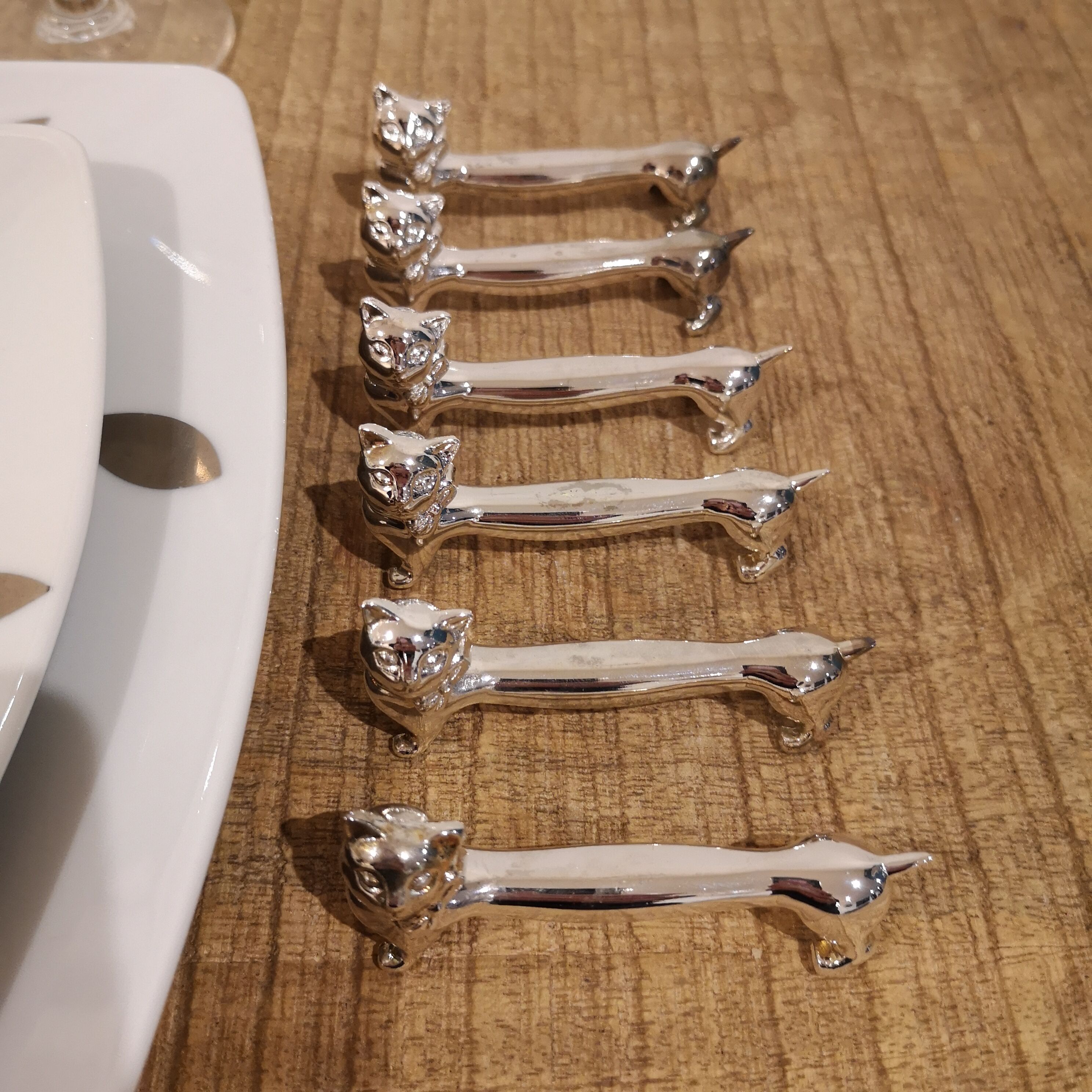 Set de 6 porte-couteaux vintage