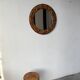 Round rattan mirror 1980