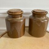Pair of stoneware pots