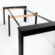 Vintage extendable table / console in lacquered wood by Paul Michel, France 1990