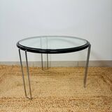 Vintage Italian Coffee Table 1970s - Chrome & Glass - Elegance