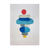 Geometric painting on paper