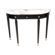 Midcentury Walnut and Carrara Marble Console Table Ascribable to Paolo Buffa