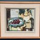 Original Swedish Oil on Panel "Fruits and Teapot" by Hans Larsson – Framed
