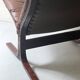 Fauteuil scandinave en cuir cognac "Siesta" par Ingmar Relling pour Westnofa 1960