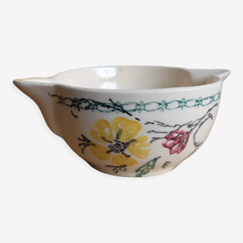 Opaque porcelain bowl double spout
