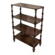 Antique turned walnut shelf