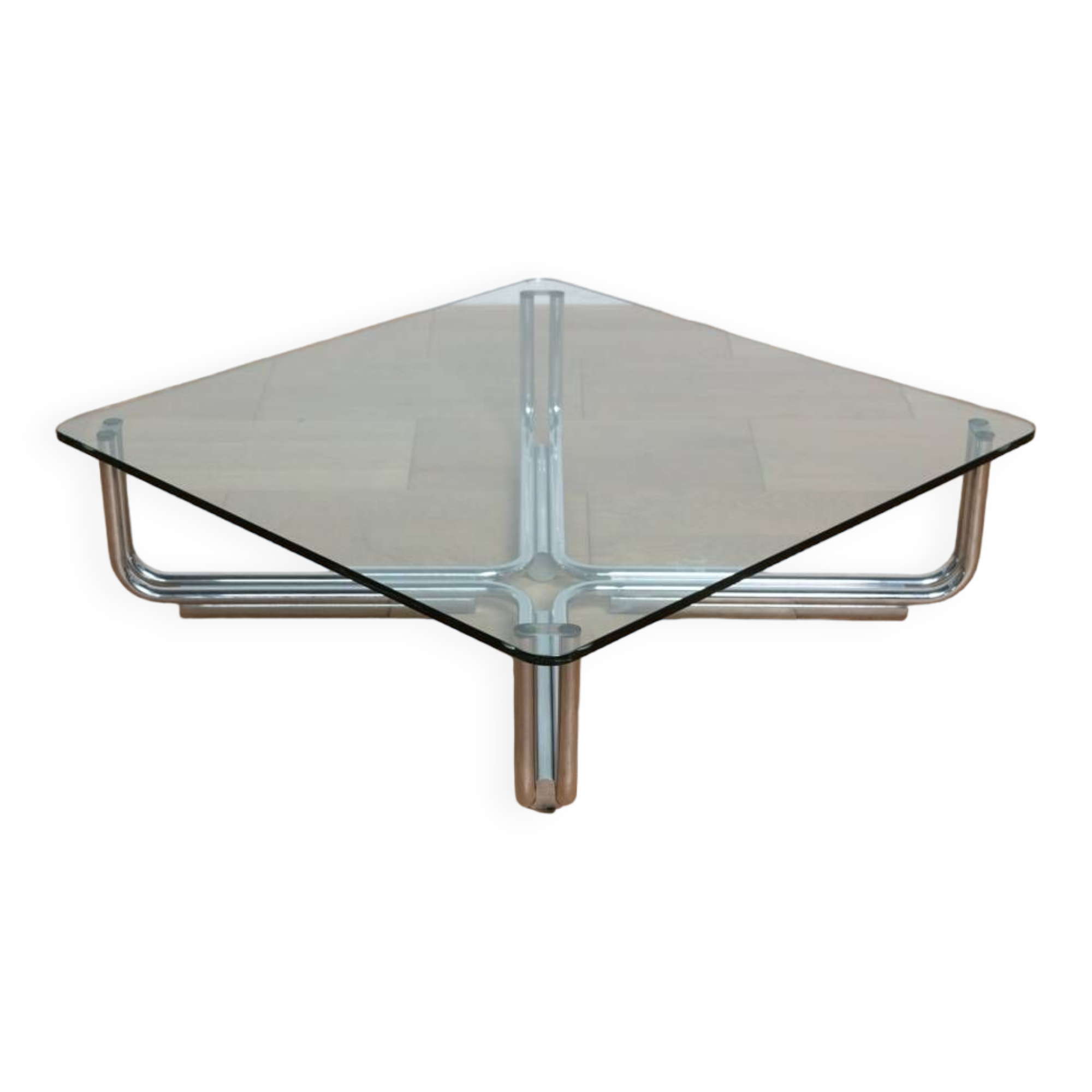 Table basse en verre 100x100x30