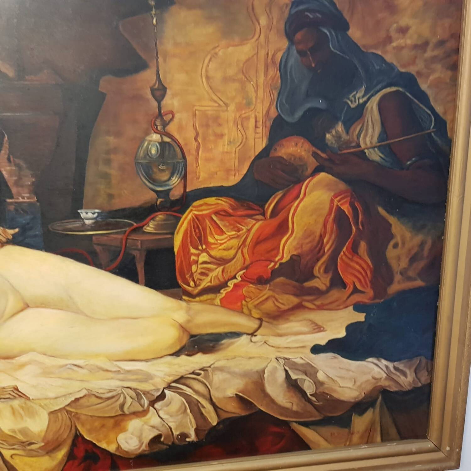 The Odalisque painted on wood 155x110cm