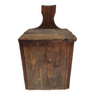 ancienne boite à sel - XIXème en bois