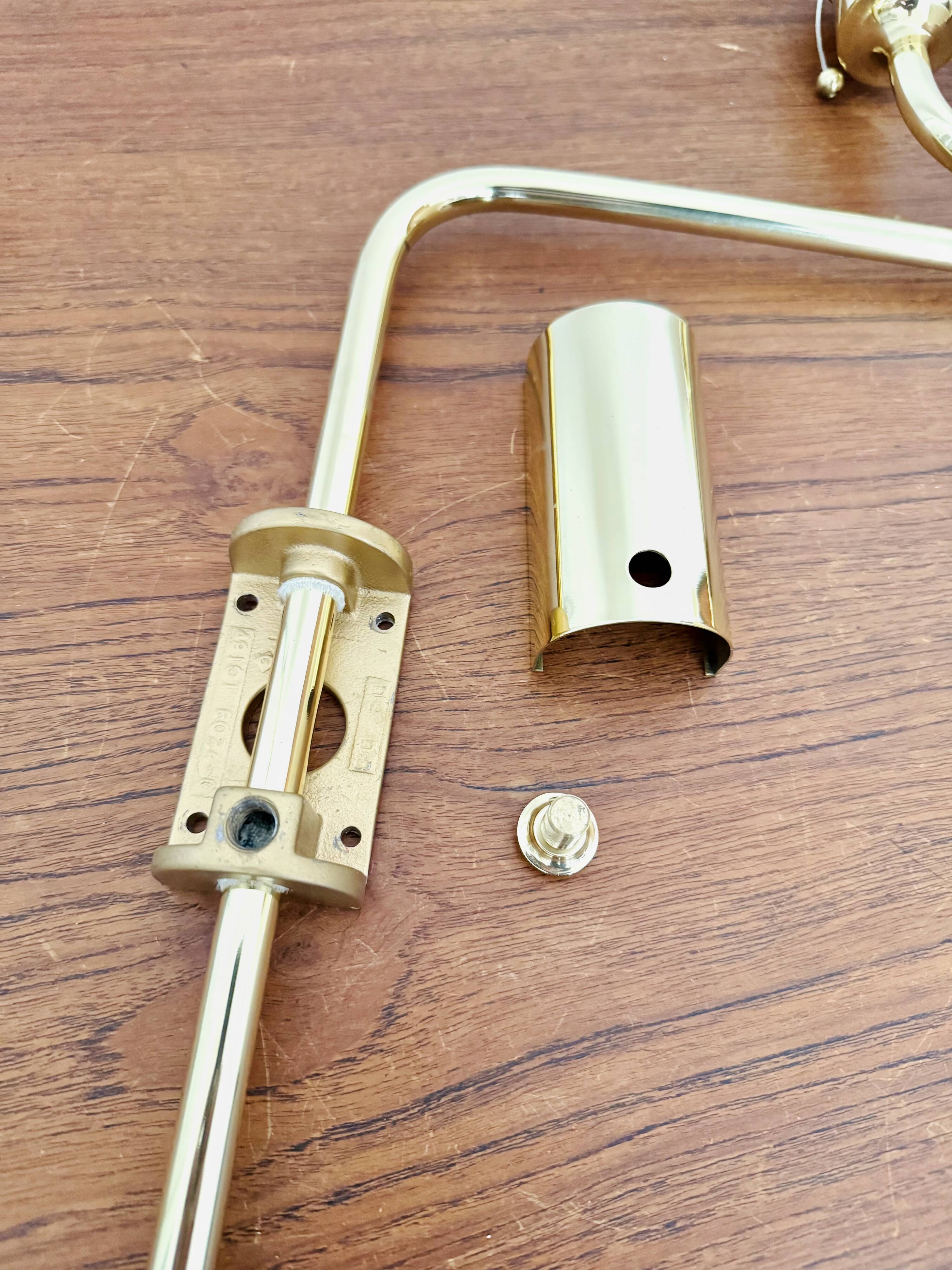 Set of 2 1970s Brass Lesan Wall Lamps by Florian Schulz