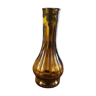 Small amber soliflore vase