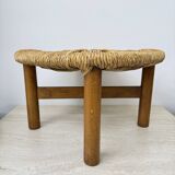 Italian Rush Stool by Lorenzo Forges Davanzati, 1960s