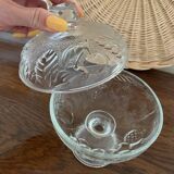 Pretty vintage glass candy box