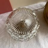 Vintage table lamp in chiseled glass - pineapple model