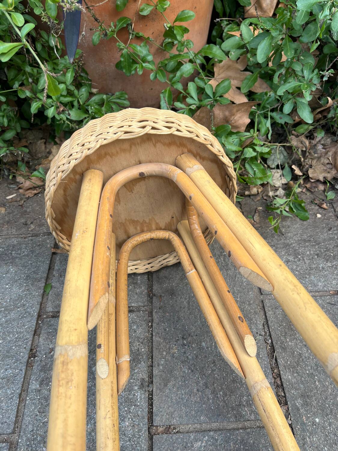 Bamboo side table