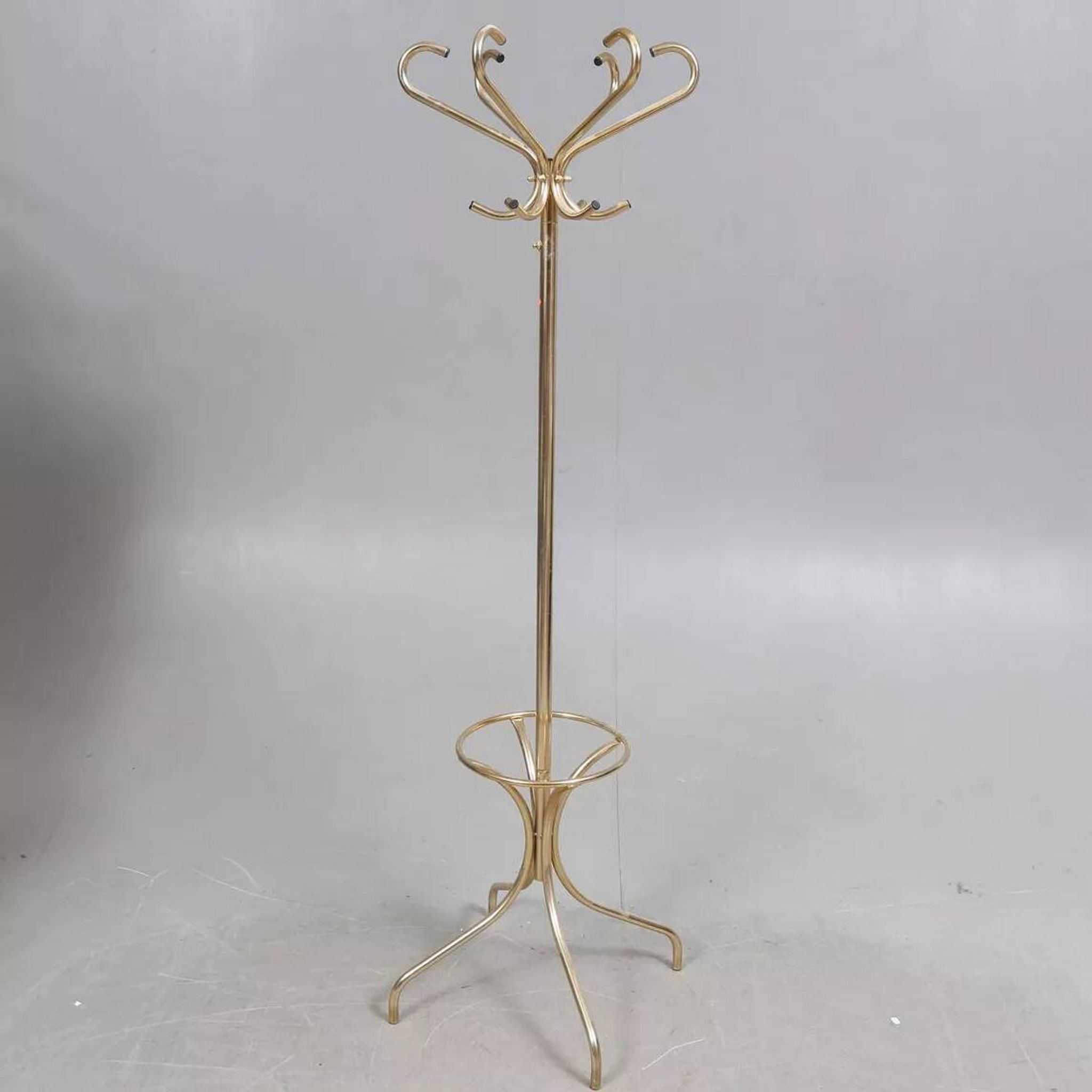 Vintage gold metal coat rack 1960