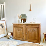 Grand buffet Art Déco en chêne massif - Enfilade vintage