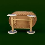 Old wicker doll's pram