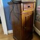 Walnut bedside table in Louis Philippe style