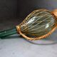 Bouteille verre et rotin vintage