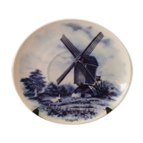 Assiette Delft décorée main 1984 moulin de Hollande
