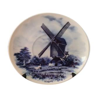 Delft plate decorated hand 1984 Holland mill