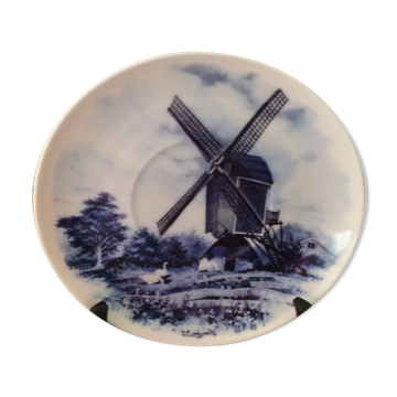 Delft plate decorated hand 1984 Holland mill
