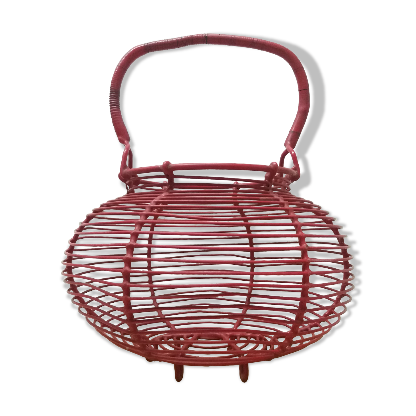 Vintage red egg basket