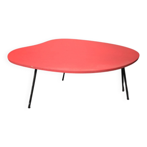 table basse vintage des - rouge