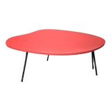 Vintage coffee table from the 1960s in red.