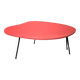 Table basse vintage des années 60 rouge 