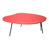 Table basse vintage des années 60 rouge 