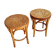 Pair of curved wooden stools