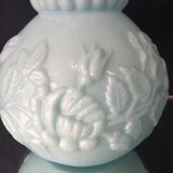 Pale blue floral opaline soliflore vase floral decoration
