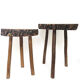 Pair of Brutalist stools, 1970s
