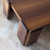 1970s Italian walnut coffee table by Mobilgirgi