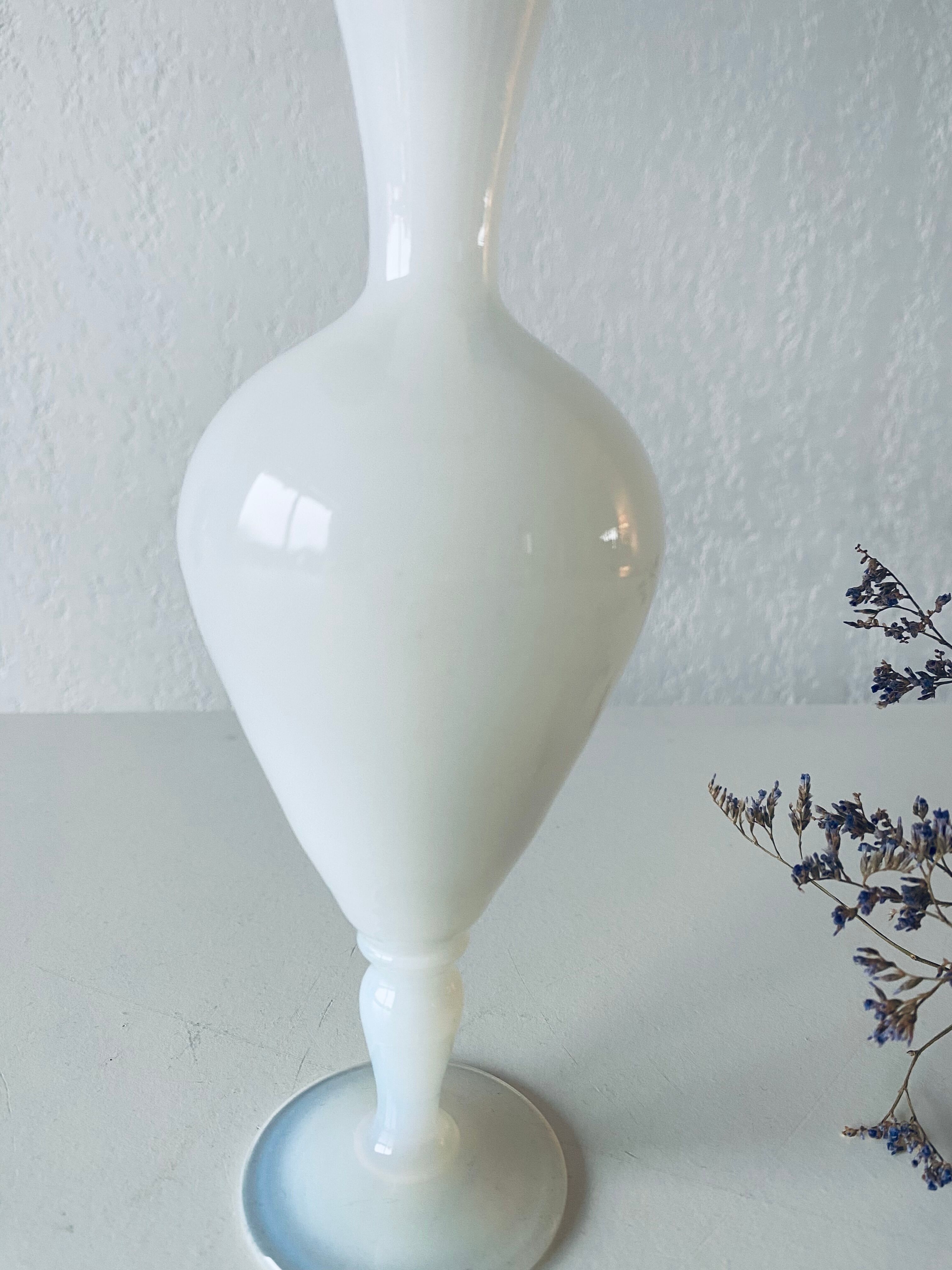 Antique vase in white opaline