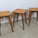Set de tabourets en chêne