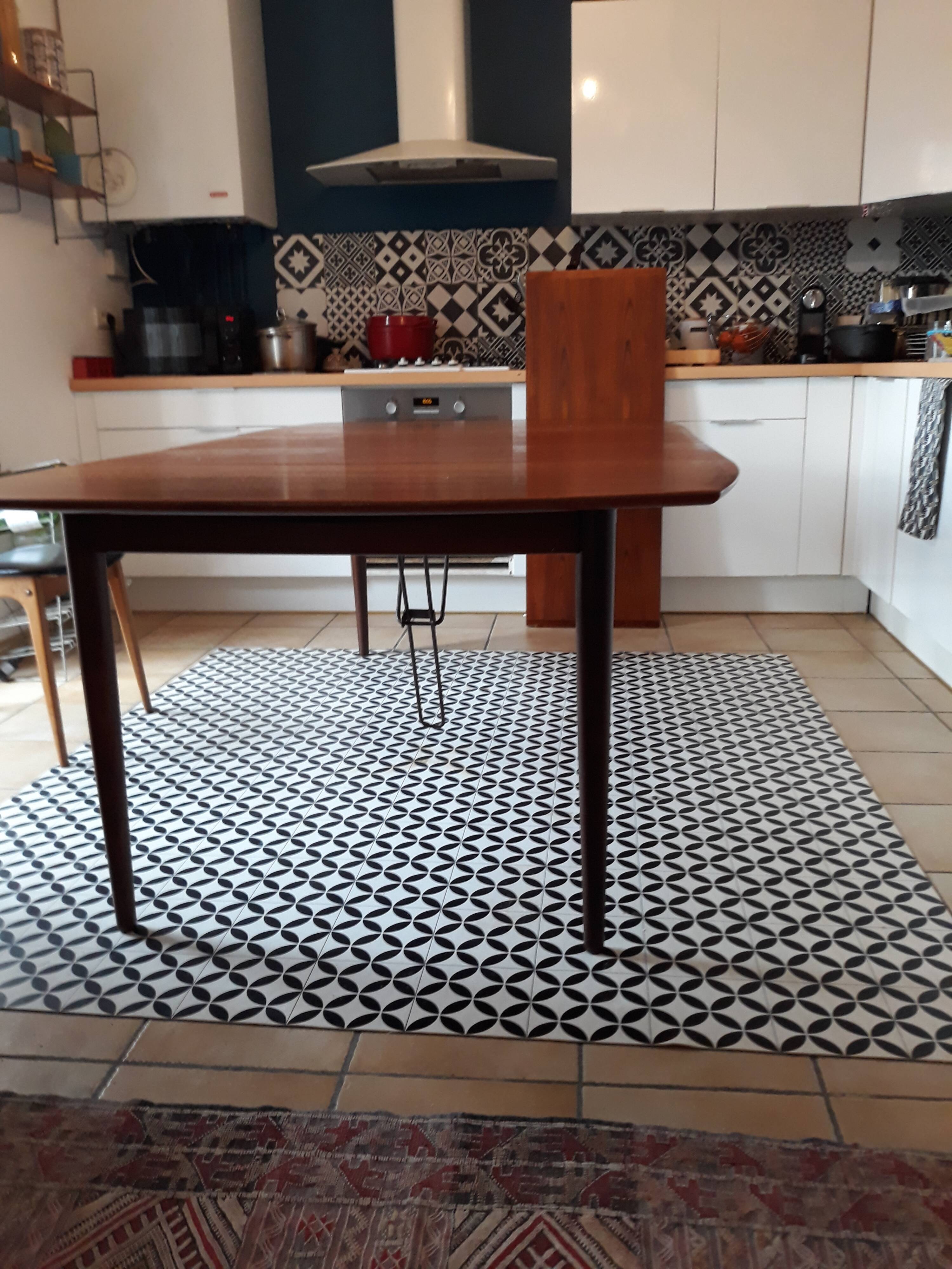 Scandinavian square table teak Henry Walter Klein