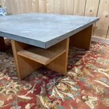 Table basse en frêne et zinc "The Conran Shop Paris"