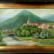 Tableau signé j-b m vecker — huile sur toile – la moselle dans les vosges 1942 !
