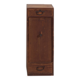 Petit meuble japonais ancien en cèdre avec porte et tiroirs – période Taishō / début Showa (vers 1912-1945)