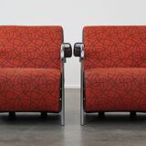 Set of 2 Leolux design armchairs model Scylla with extra back pillow