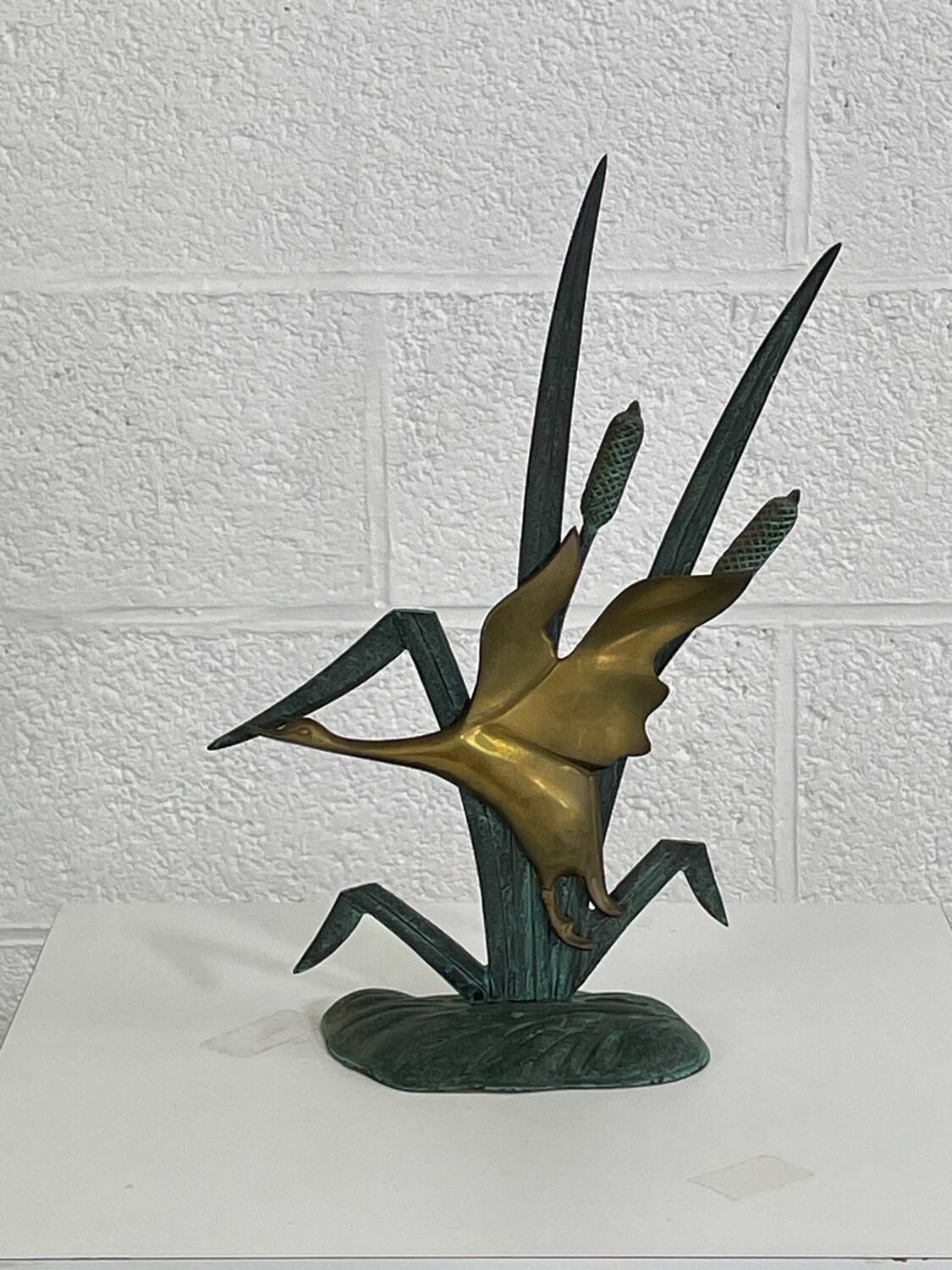 Art deco birds in brass and wrought iron