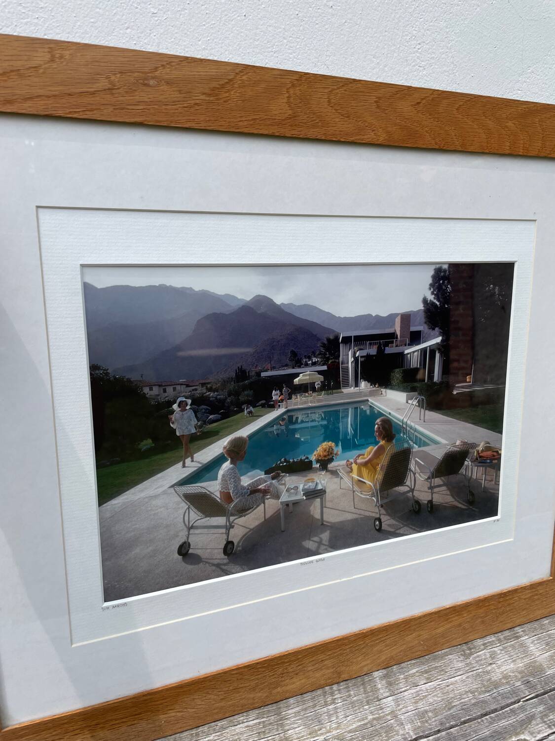 Original framed photograph of Aarons pool