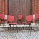 Lot de chaises vinyle rouge