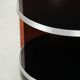 Mobile side table / bar table with black glass tops